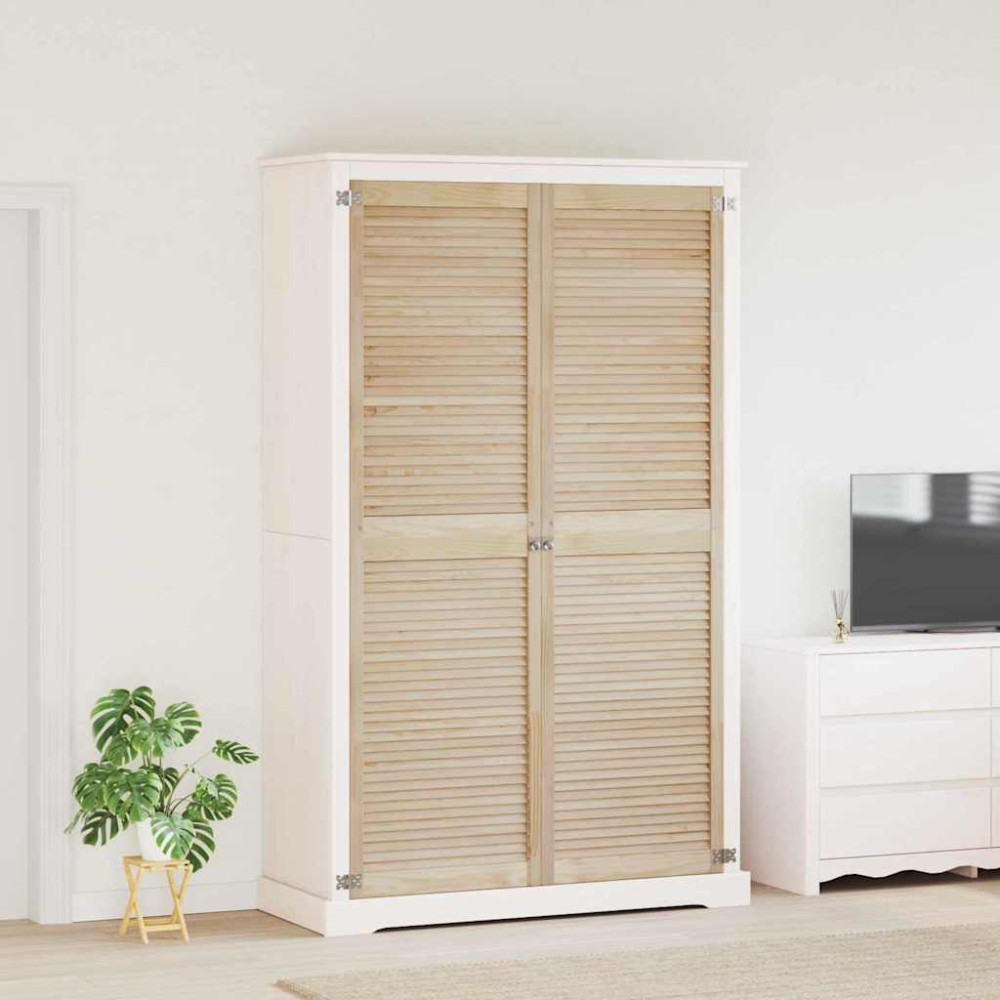 Produktbild för Skåpdörr 2 pcs Naturfärg 201 x 2,1 x 59,5 cm Massiv furu