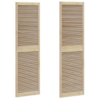Produktbild för Skåpdörr 2 pcs Naturfärg 201 x 2,1 x 59,5 cm Massiv furu