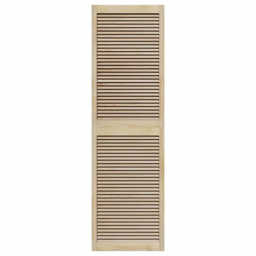 Produktbild för Skåpdörr 2 pcs Naturfärg 201 x 2,1 x 59,5 cm Massiv furu