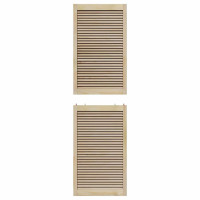 Produktbild för Skåpdörr 2 pcs Naturfärg 201 x 2,1 x 59,5 cm Massiv furu