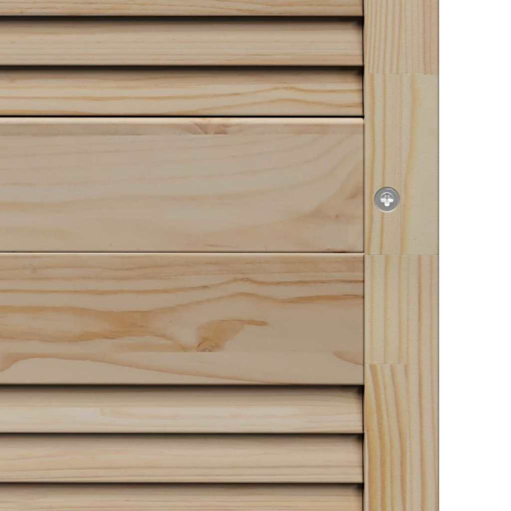 Produktbild för Skåpdörr 2 pcs Naturfärg 201 x 2,1 x 59,5 cm Massiv furu