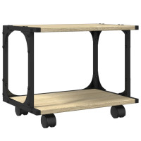 Produktbild för Skrivarställ 2 hyllor sonoma-ek 41x28x33,5 cm konstruerat trä