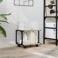 Produktbild för Skrivarställ 2 hyllor sonoma-ek 41x28x33,5 cm konstruerat trä