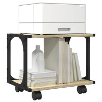 Produktbild för Skrivarställ 2 hyllor sonoma-ek 41x28x33,5 cm konstruerat trä