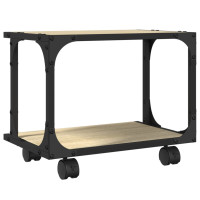 Produktbild för Skrivarställ 2 hyllor sonoma-ek 41x28x33,5 cm konstruerat trä