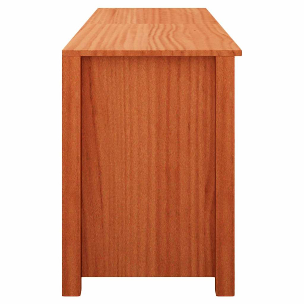 Produktbild för Skobänk med hylla med lagring Vaxbrun 160 x 36,5 x 50 cm