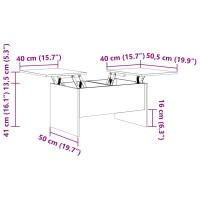 Produktbild för Kaffeebord Artisan Ek 102 x 50,5 x 46,5 cm Konstruerat trä