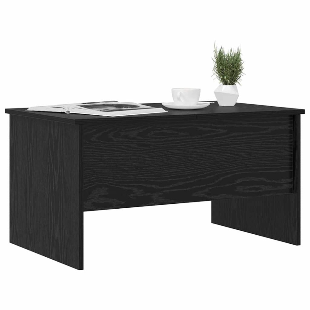 Produktbild för Kaffeebord Svart Ek 102 x 50,5 x 46,5 cm Konstruerat trä