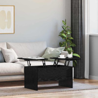 Produktbild för Kaffeebord Svart Ek 102 x 50,5 x 46,5 cm Konstruerat trä