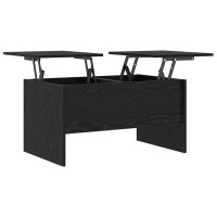 Produktbild för Kaffeebord Svart Ek 102 x 50,5 x 46,5 cm Konstruerat trä