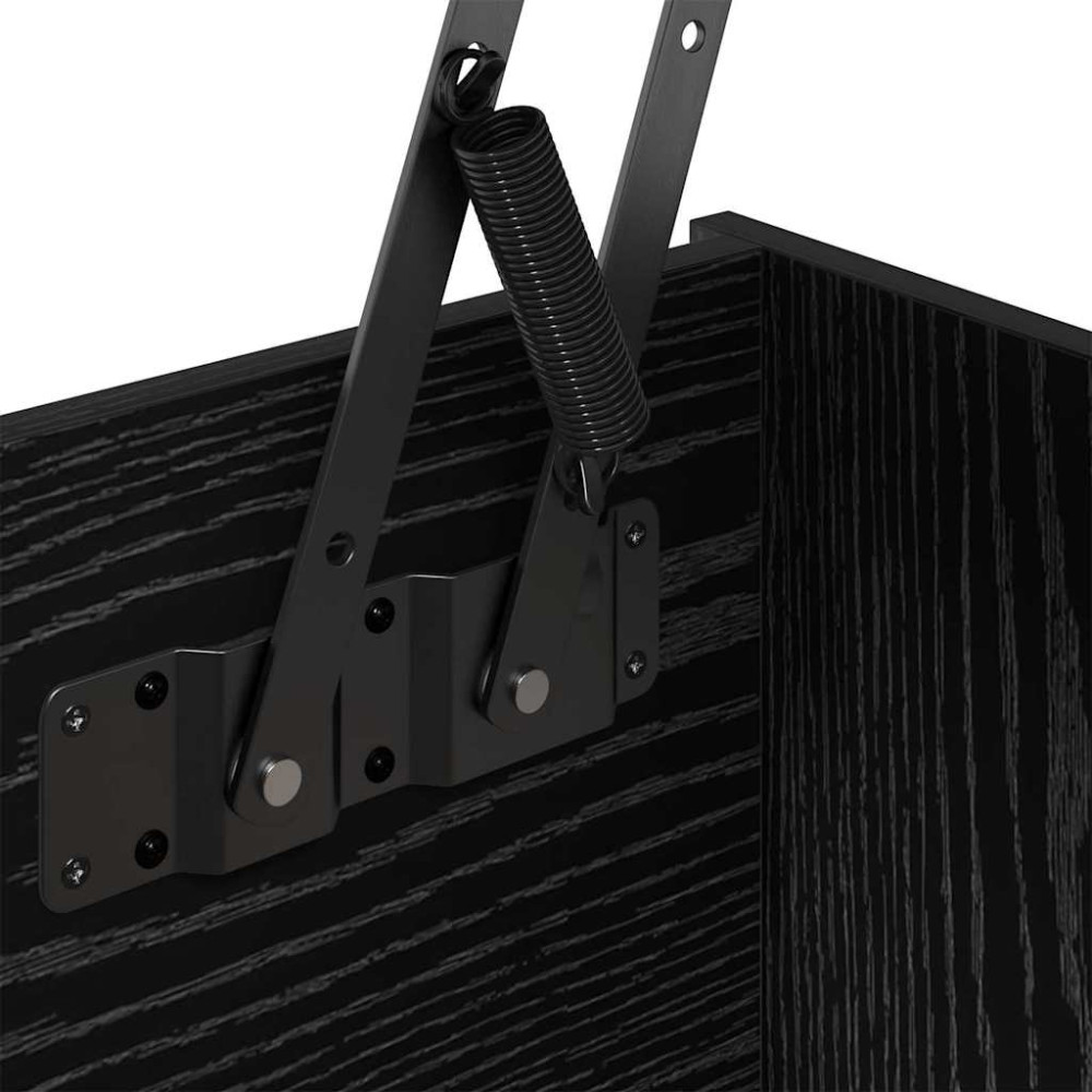 Produktbild för Kaffeebord Svart Ek 102 x 50,5 x 46,5 cm Konstruerat trä