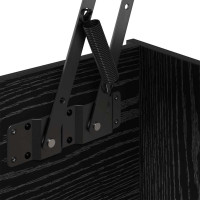 Produktbild för Kaffeebord Svart Ek 102 x 50,5 x 46,5 cm Konstruerat trä