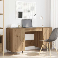 Produktbild för Skrivbord med hylla artisan ek 140 x 50 x 75 cm Konstruerat trä