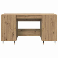 Produktbild för Skrivbord med hylla artisan ek 140 x 50 x 75 cm Konstruerat trä