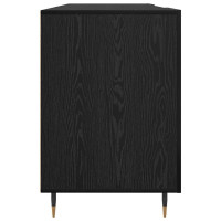 Produktbild för Skrivbord med hylla Svart ek 140 x 50 x 75 cm Konstruerat trä