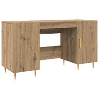 Produktbild för Skrivbord med hylla artisan ek 140 x 50 x 75 cm Konstruerat trä