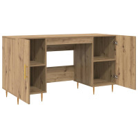 Produktbild för Skrivbord med hylla artisan ek 140 x 50 x 75 cm Konstruerat trä