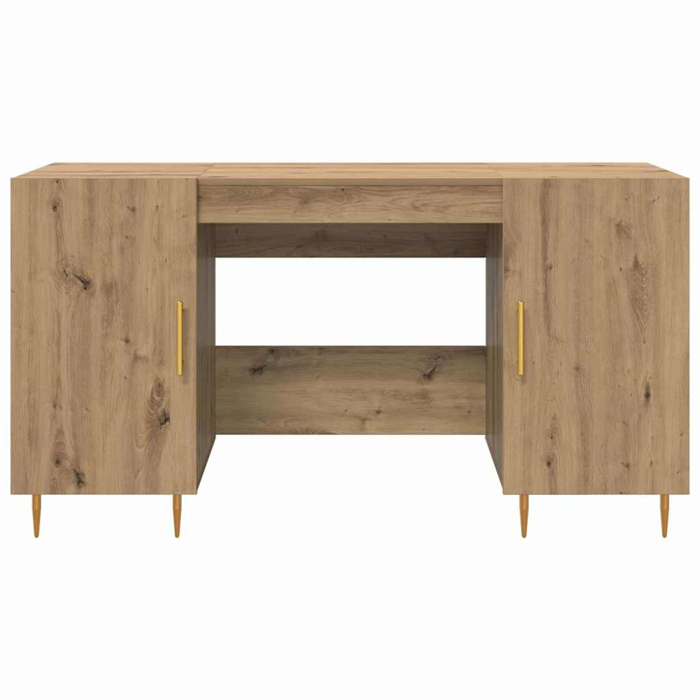 Produktbild för Skrivbord med hylla artisan ek 140 x 50 x 75 cm Konstruerat trä