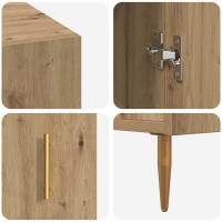 Produktbild för Skrivbord med hylla artisan ek 140 x 50 x 75 cm Konstruerat trä