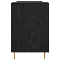 Produktbild för Skrivbord med hylla Svart ek 140 x 50 x 75 cm Konstruerat trä