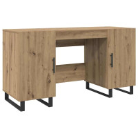 Produktbild för Skrivbord med hylla artisan ek 140 x 50 x 75 cm Konstruerat trä