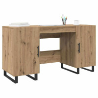Produktbild för Skrivbord med hylla artisan ek 140 x 50 x 75 cm Konstruerat trä