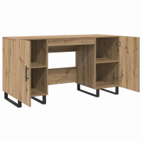 Produktbild för Skrivbord med hylla artisan ek 140 x 50 x 75 cm Konstruerat trä