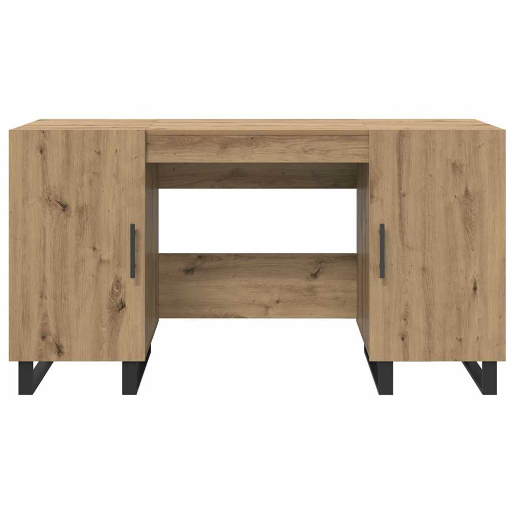 Produktbild för Skrivbord med hylla artisan ek 140 x 50 x 75 cm Konstruerat trä