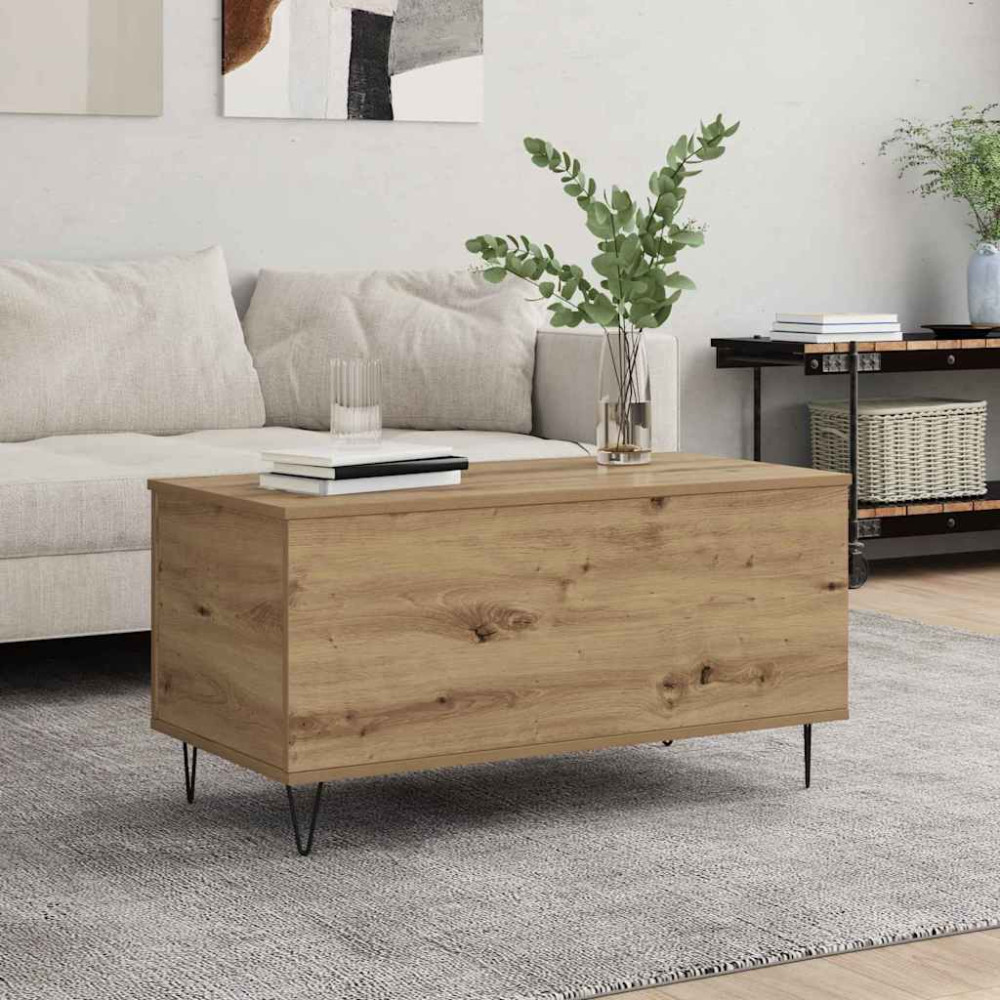 Produktbild för Kaffeebord artisan ek 90 x 44.5 x 45 cm Konstruerat trä