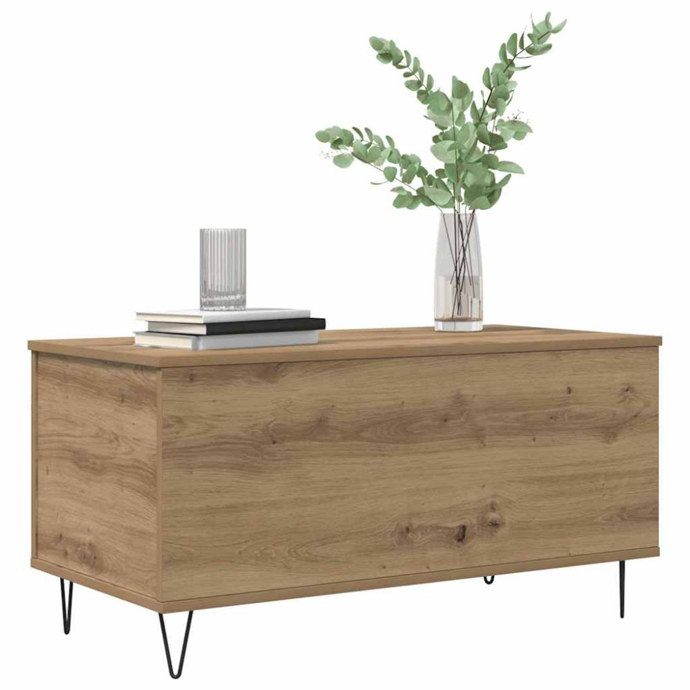 Produktbild för Kaffeebord artisan ek 90 x 44.5 x 45 cm Konstruerat trä