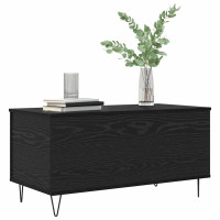 Produktbild för Kaffeebord Svart ek 90 x 44.5 x 45 cm Konstruerat trä