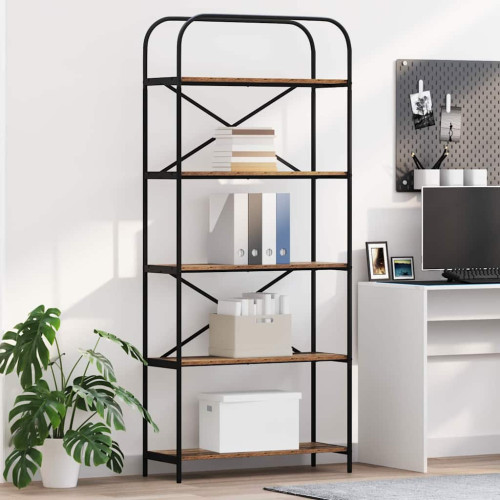 vidaXL Hyllsystem Gammalt trä 80 x 30 x 183 cm Konstruerat trä