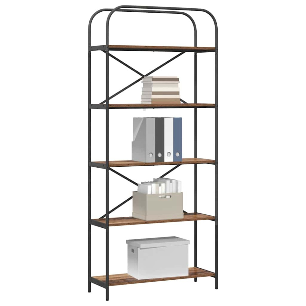 Produktbild för Hyllsystem Gammalt trä 80 x 30 x 183 cm Konstruerat trä