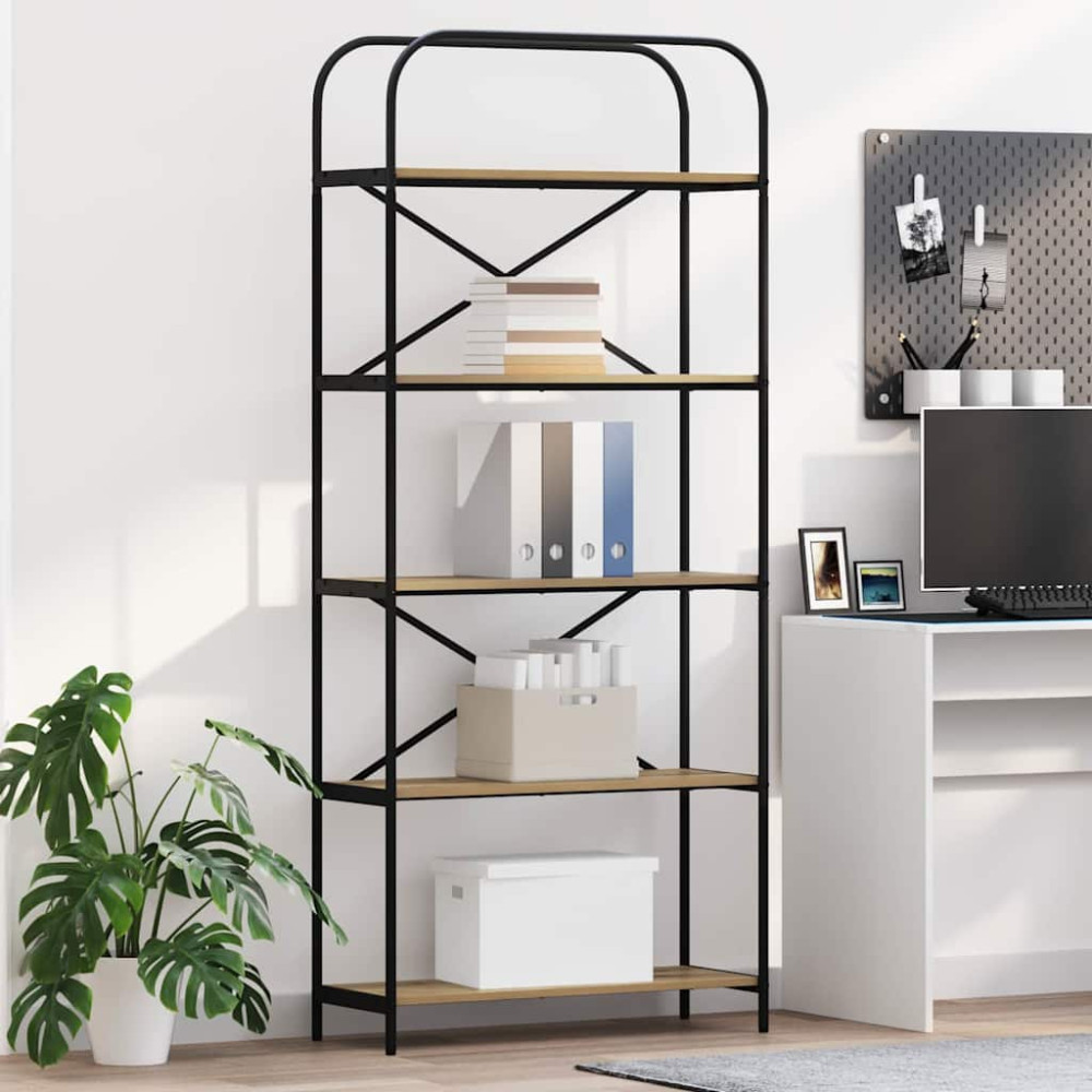 Produktbild för Hyllsystem Artisan Ek 80 x 30 x 183 cm Konstruerat trä