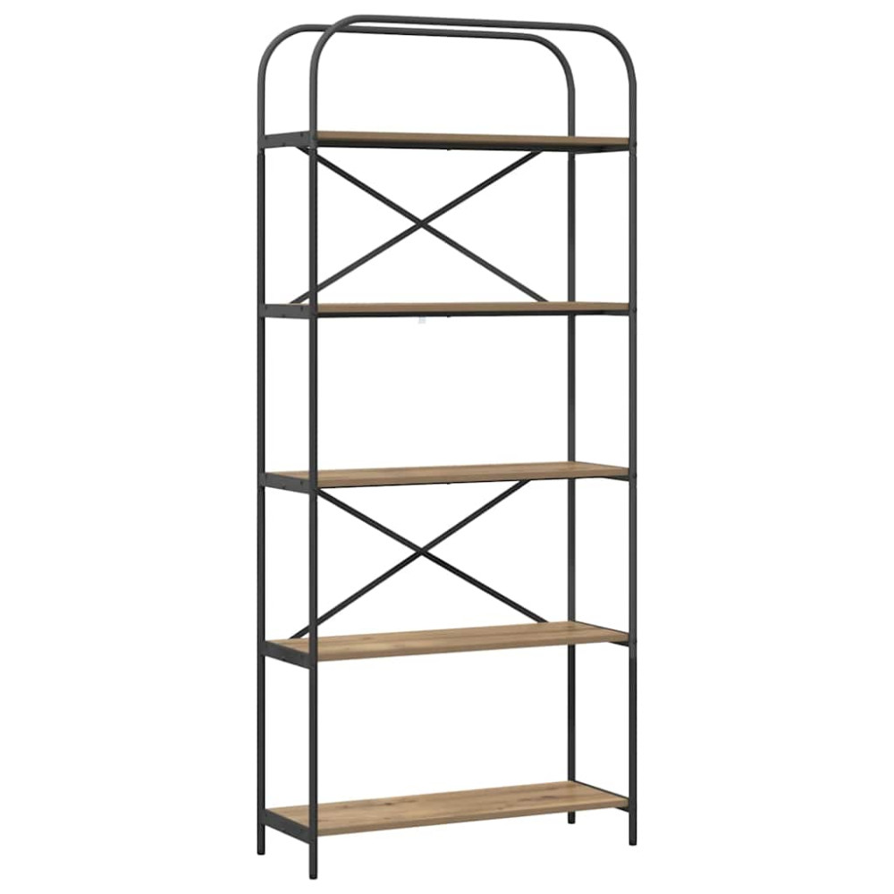 Produktbild för Hyllsystem Artisan Ek 80 x 30 x 183 cm Konstruerat trä