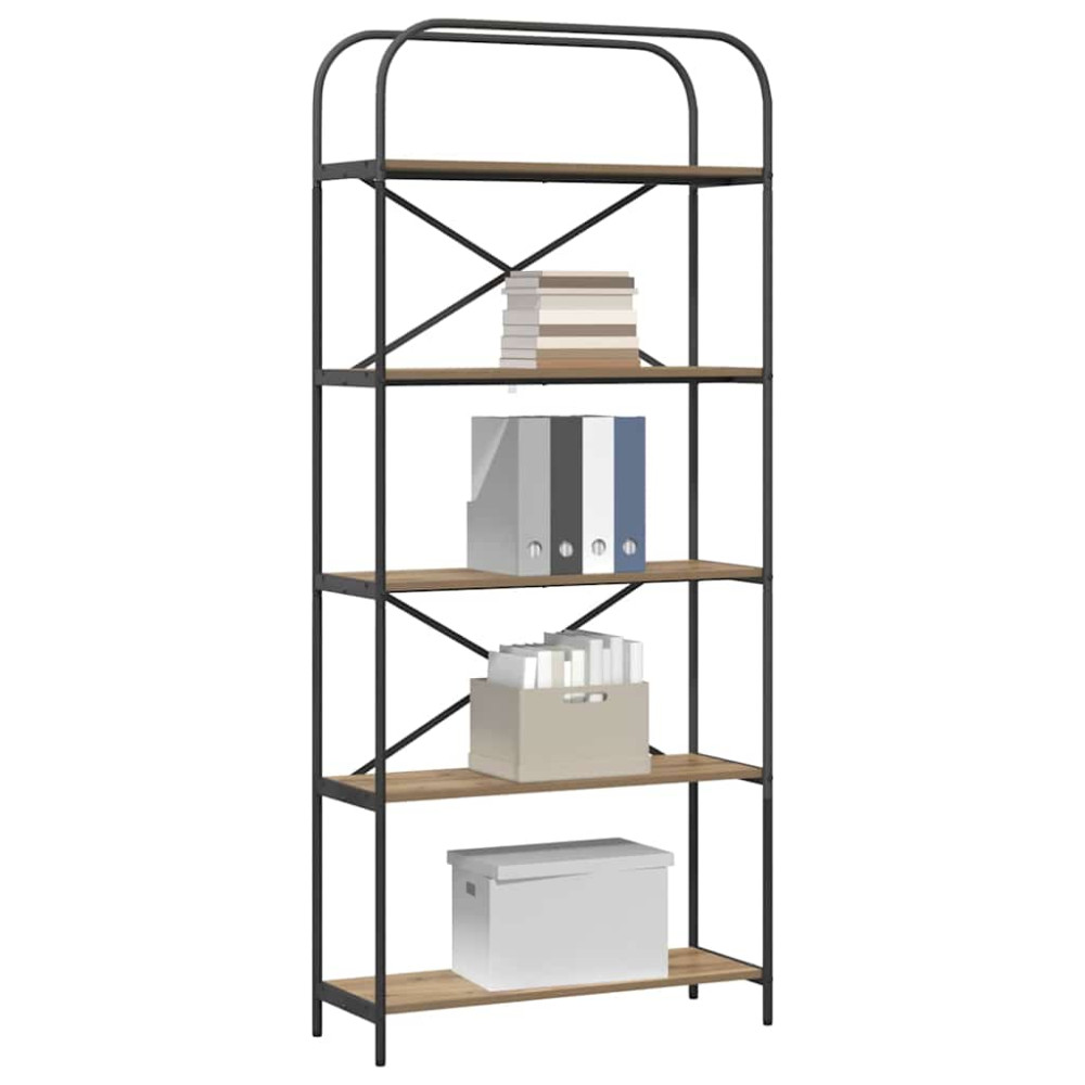 Produktbild för Hyllsystem Artisan Ek 80 x 30 x 183 cm Konstruerat trä
