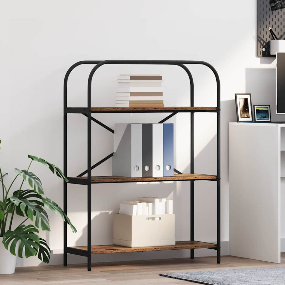 Produktbild för Hyllsystem Gammalt trä 80 x 30 x 109 cm Konstruerat trä