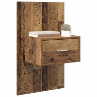Produktbild för Nattduksbord 2 pcs Gammalt trä 50 x 32,5 x 80cm Konstruerat trä