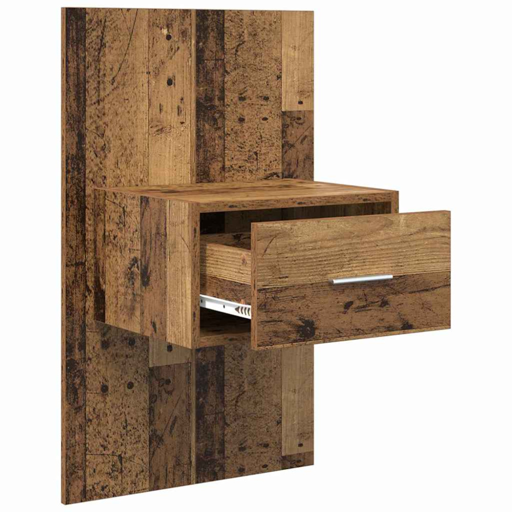 Produktbild för Nattduksbord 2 pcs Gammalt trä 50 x 32,5 x 80cm Konstruerat trä