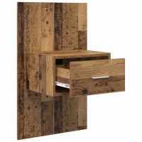 Produktbild för Nattduksbord 2 pcs Gammalt trä 50 x 32,5 x 80cm Konstruerat trä