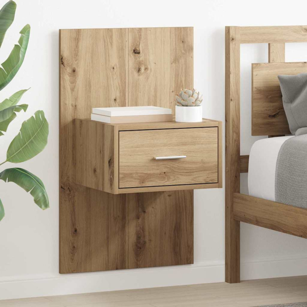 Produktbild för Nattduksbord 2 pcs Artisan Ek 50 x 32,5 x 80cm Konstruerat trä