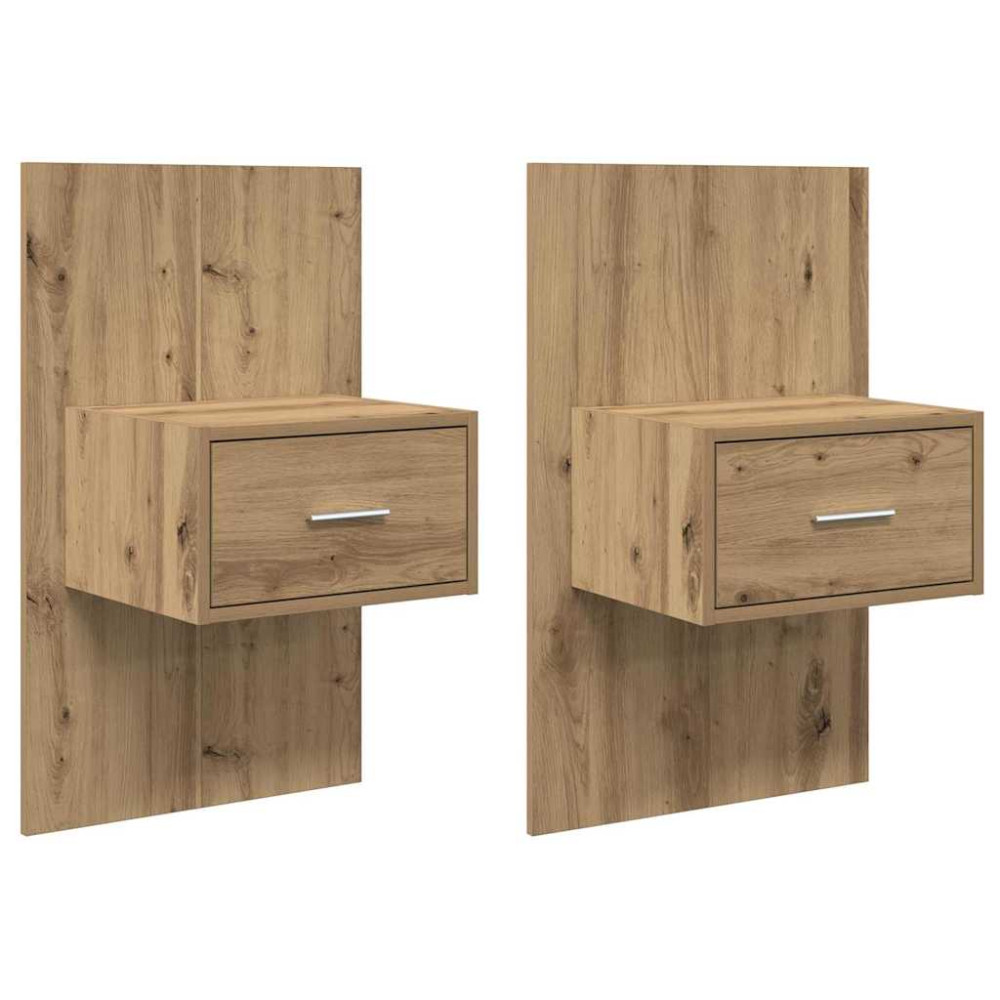 Produktbild för Nattduksbord 2 pcs Artisan Ek 50 x 32,5 x 80cm Konstruerat trä