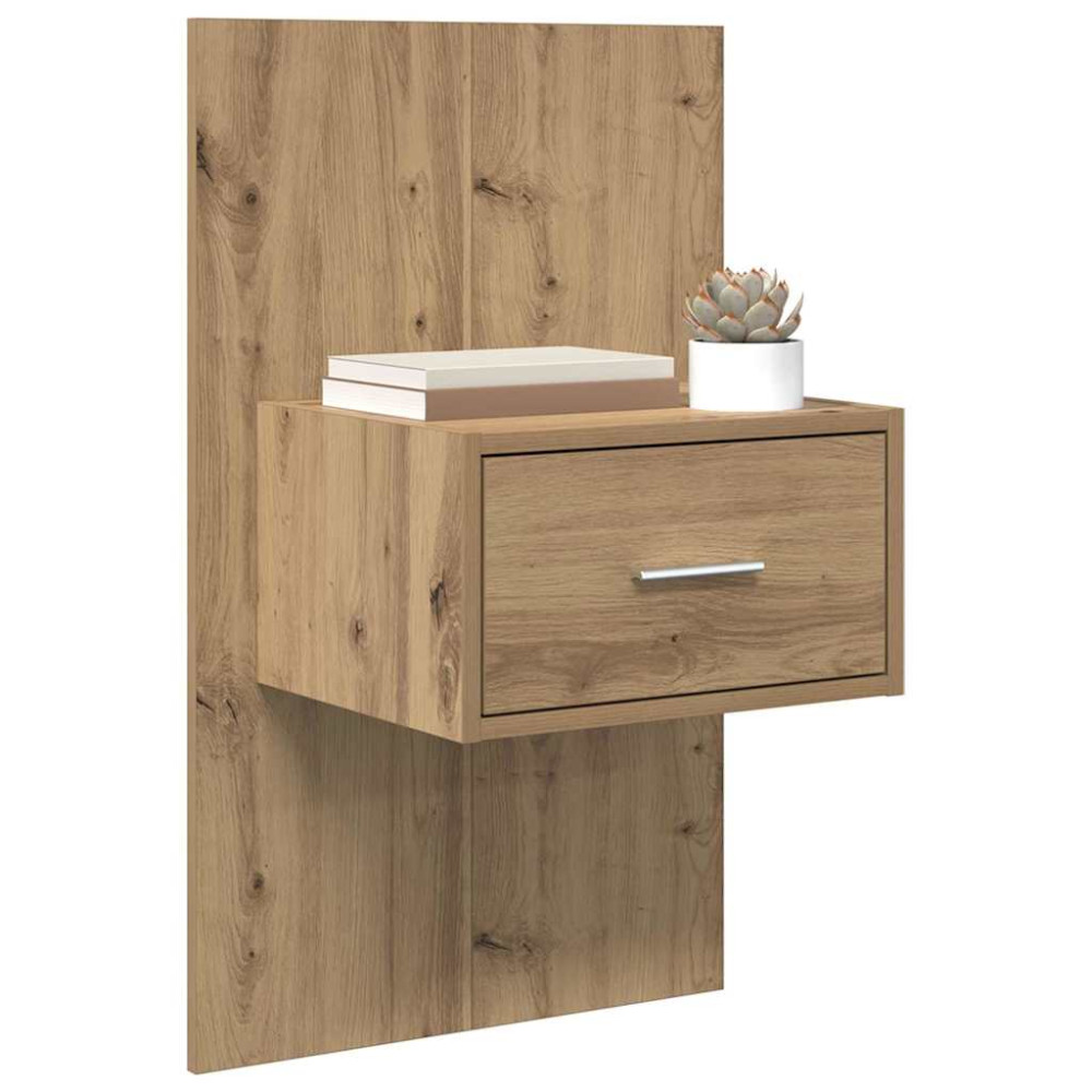 Produktbild för Nattduksbord 2 pcs Artisan Ek 50 x 32,5 x 80cm Konstruerat trä