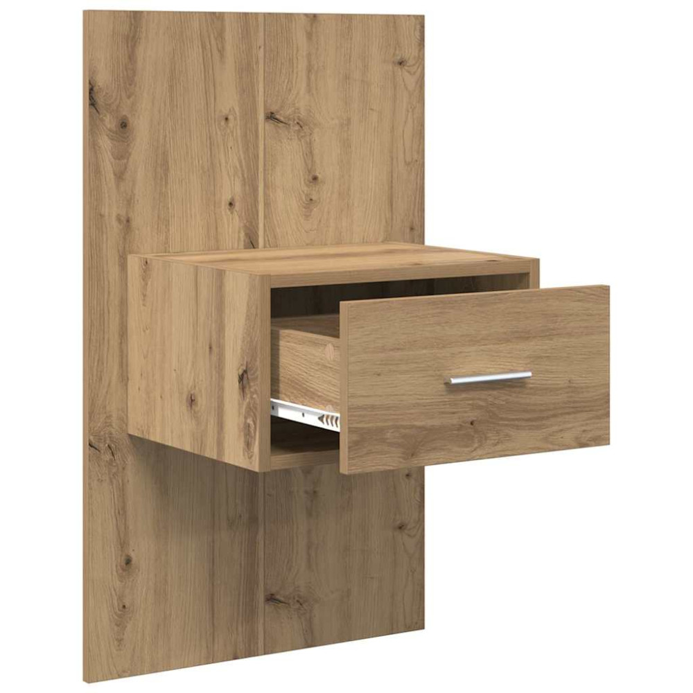 Produktbild för Nattduksbord 2 pcs Artisan Ek 50 x 32,5 x 80cm Konstruerat trä