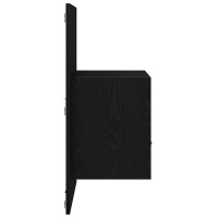 Produktbild för Nattduksbord 2 pcs Svart Ek 50 x 32,5 x 80cm Konstruerat trä