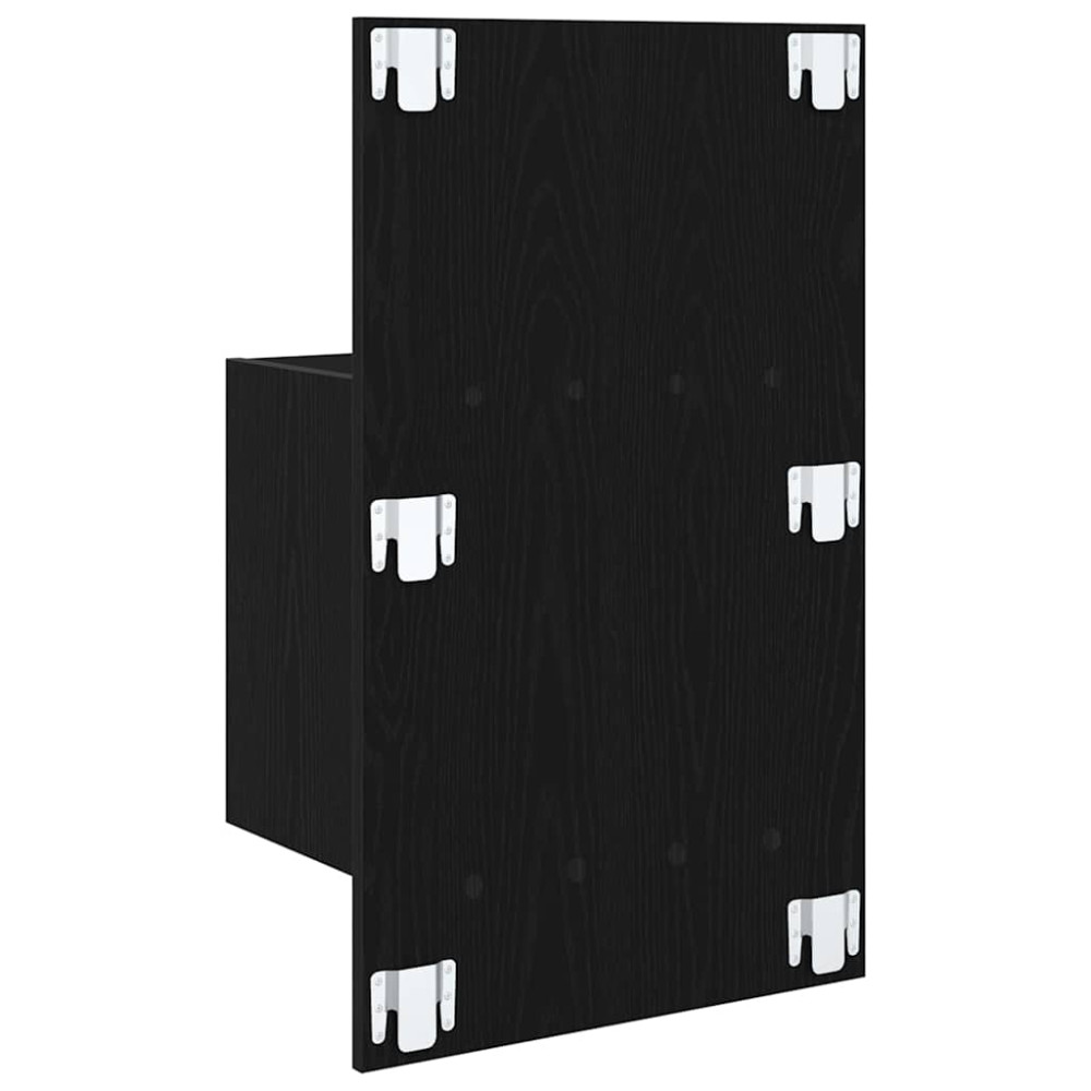 Produktbild för Nattduksbord 2 pcs Svart Ek 50 x 32,5 x 80cm Konstruerat trä
