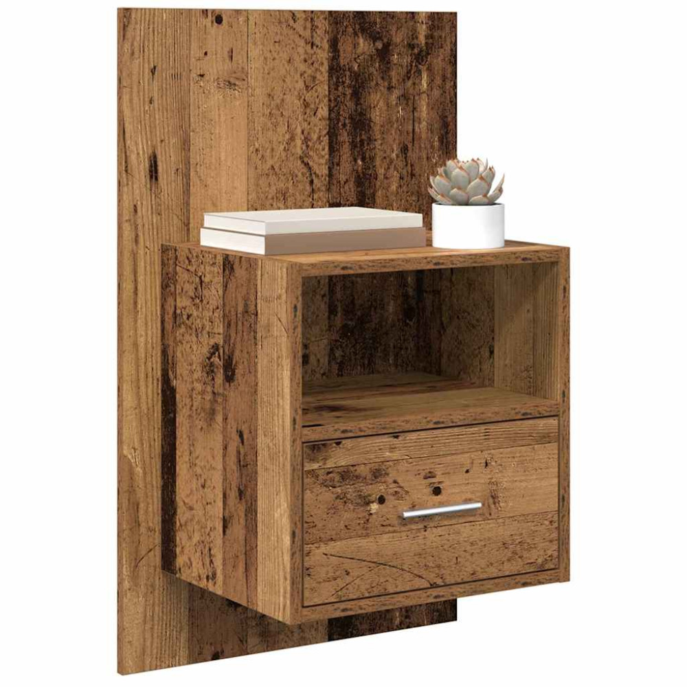 Produktbild för Nattduksbord 2 pcs Gammalt trä 50 x 32,5 x 80cm Konstruerat trä