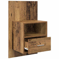 Produktbild för Nattduksbord 2 pcs Gammalt trä 50 x 32,5 x 80cm Konstruerat trä