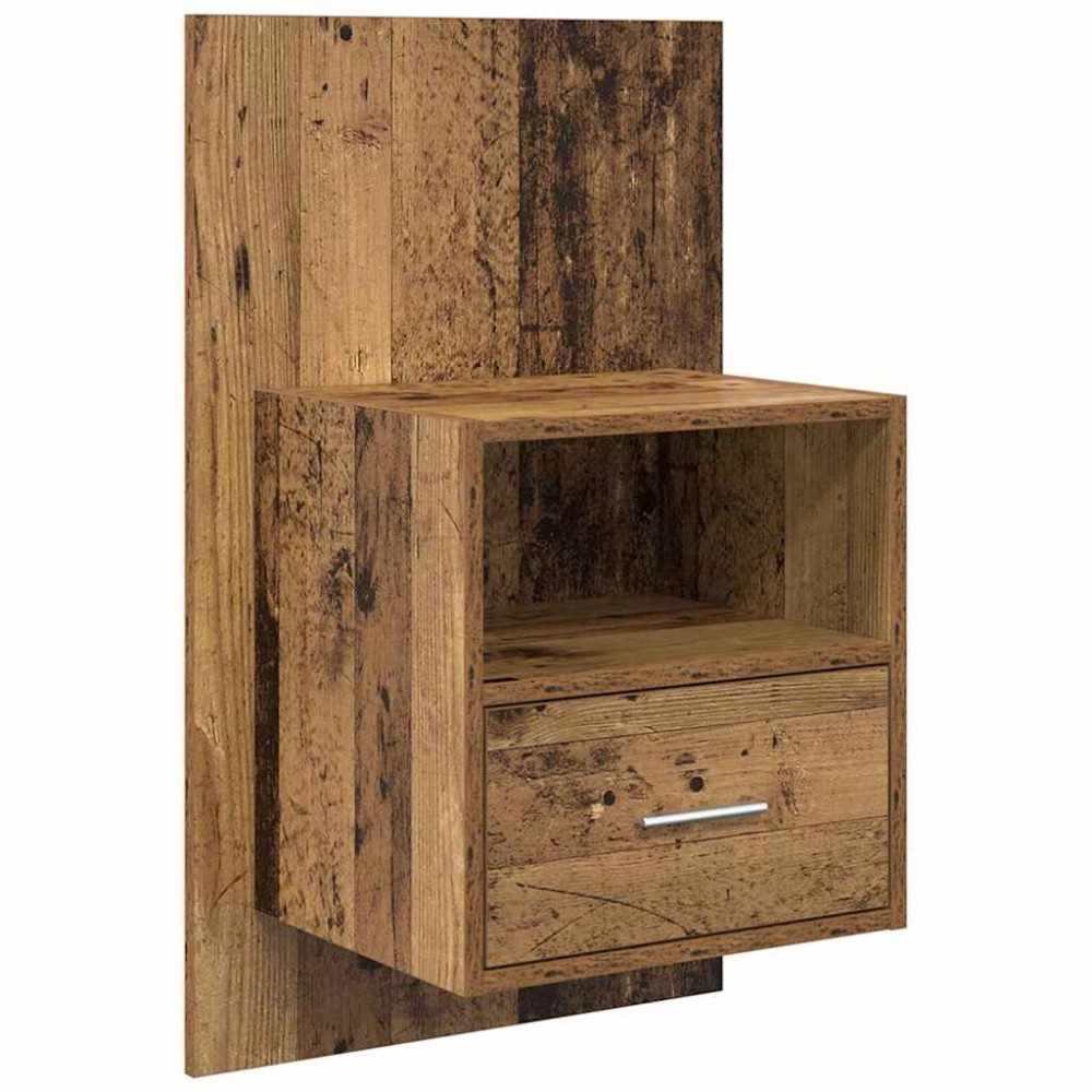 Produktbild för Nattduksbord 2 pcs Gammalt trä 50 x 32,5 x 80cm Konstruerat trä