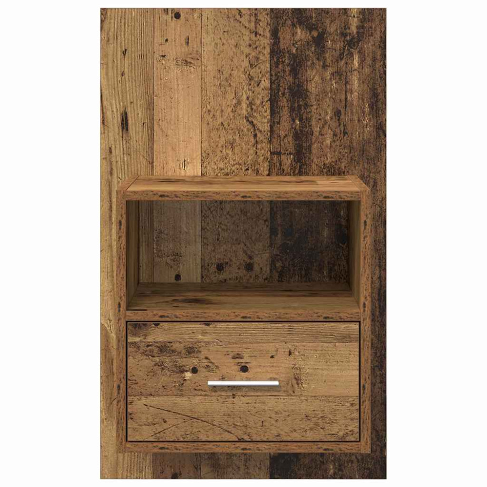Produktbild för Nattduksbord 2 pcs Gammalt trä 50 x 32,5 x 80cm Konstruerat trä